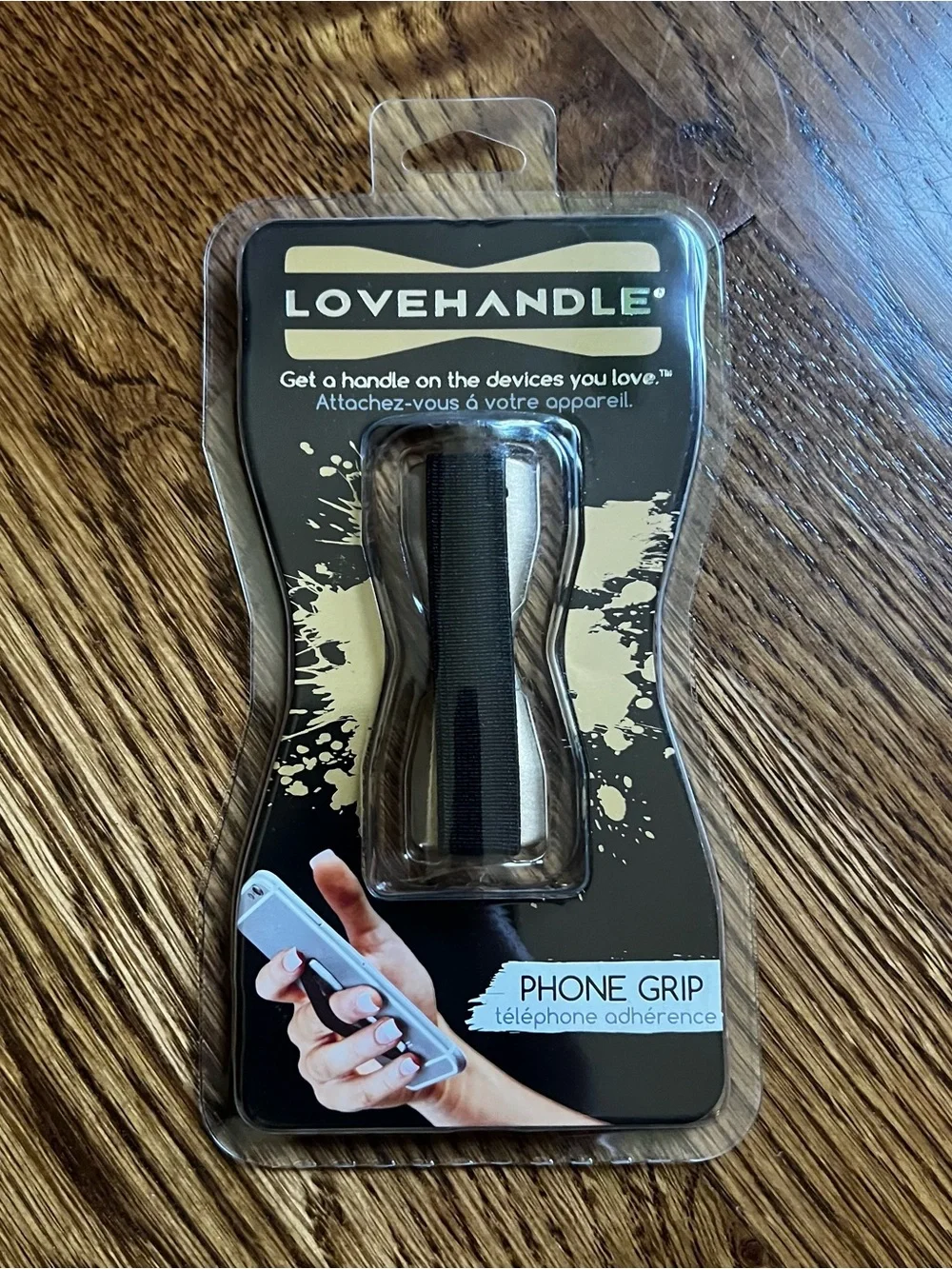 Black Phone Grip – Secure Hand Strap